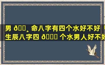 男 🕸 命八字有四个水好不好「生辰八字四 🍀 个水男人好不好」